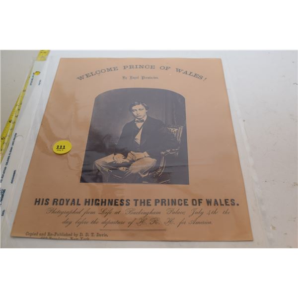 Prince of Whales Early Picture