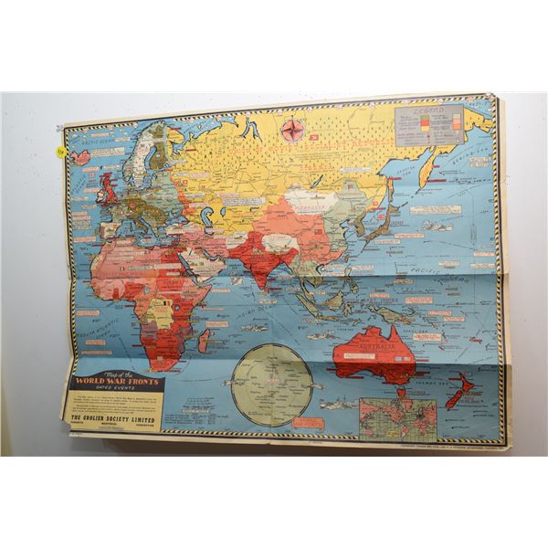 WWII War Fronts Map