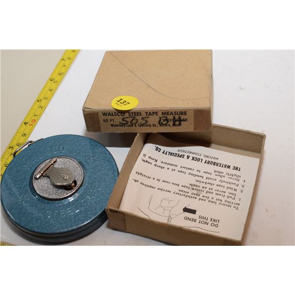 Antique NOS Walsco Tape Measure