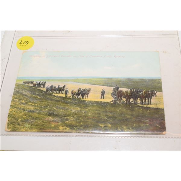 Breaking Land in Canada West Postcard