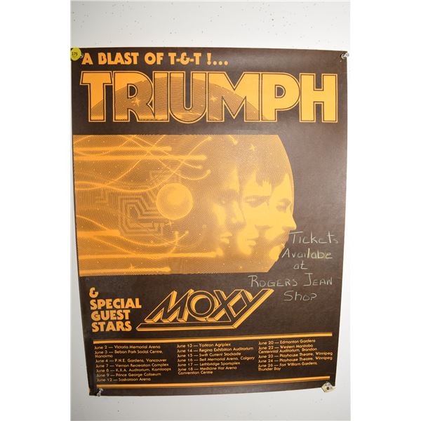 Early Triumph Poster (Probably 1978) Saskatoon Arena