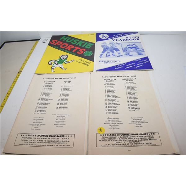 Junior Hockey & Saskatoon Huskies Yearbooks etc.