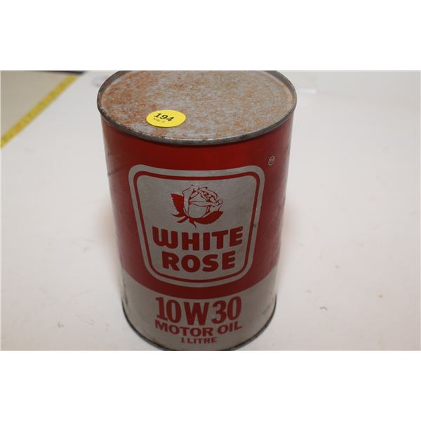 White Rose Oil Cardboard Tin – Full