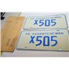Image 1 : 1972 Sask Emergency Vehicle License Plates