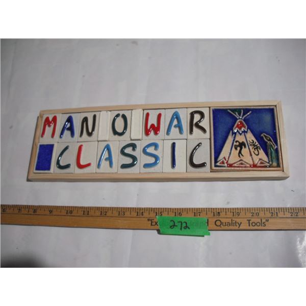 Man-O-War Classic Clay Art Wall Hanging 14.15"
