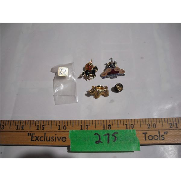 Label Pins (Scottie Dog, Miner, RCMP, and etc.)
