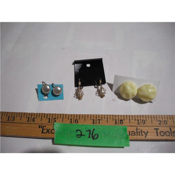 Spiral Earrings  Plus (2) Pairs Screw Back Earrings