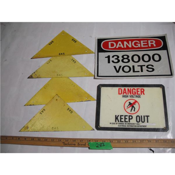 Danger Keep Out/High Voltage Plastic Signs and Gas Signs