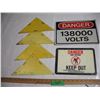 Image 1 : Danger Keep Out/High Voltage Plastic Signs and Gas Signs