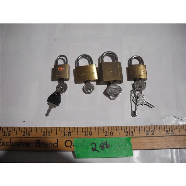(4) Small Locks w/ Keys