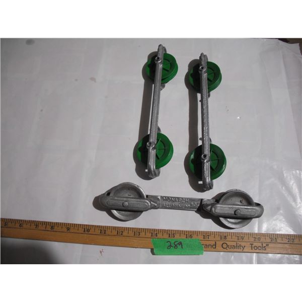 (3) Vintage Clothes Line Spacers MONARCH Aluminum