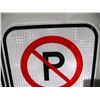Image 3 : (2) Unused Aluminum No Parking Signs Reflective (12'x18")