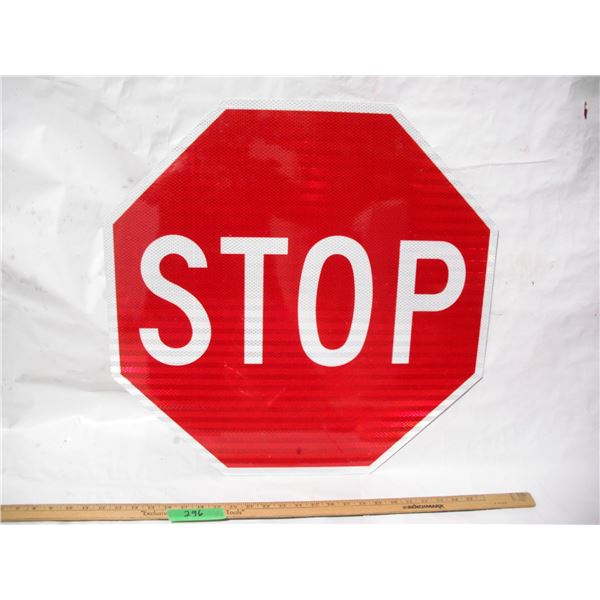 Unused Aluminum Reflective Stop Sign (23.75x23.75)