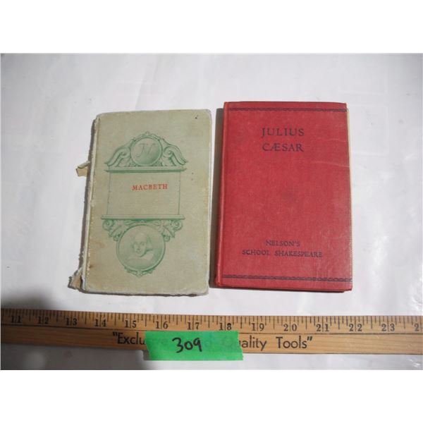 Vintage Julius Caesar Book and Vintage Macbeth Book