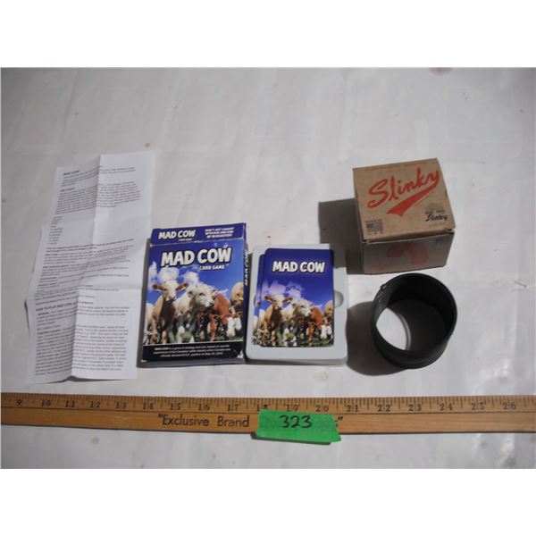 Mad Cow Card Game Complete (Like New) Slinky In Box