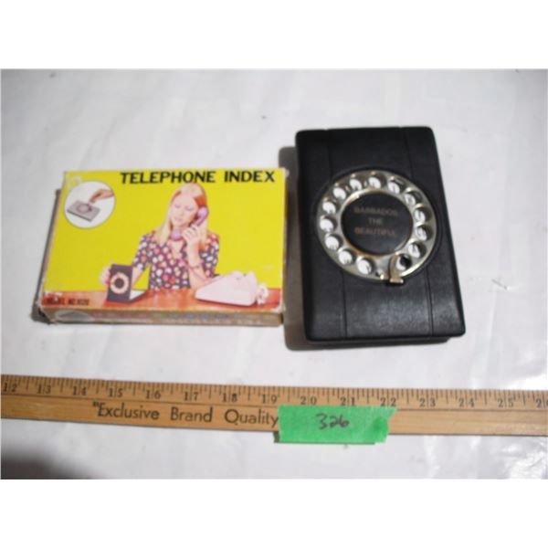 Vintage Telephone Index with Box