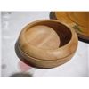 Image 2 : Small Wooden Bowl Hand Crafted by Marl Seemann Plus Wooden Plate Floral Design