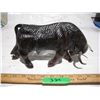 Image 1 : Rare Wooden Carved Bull Figure (11")