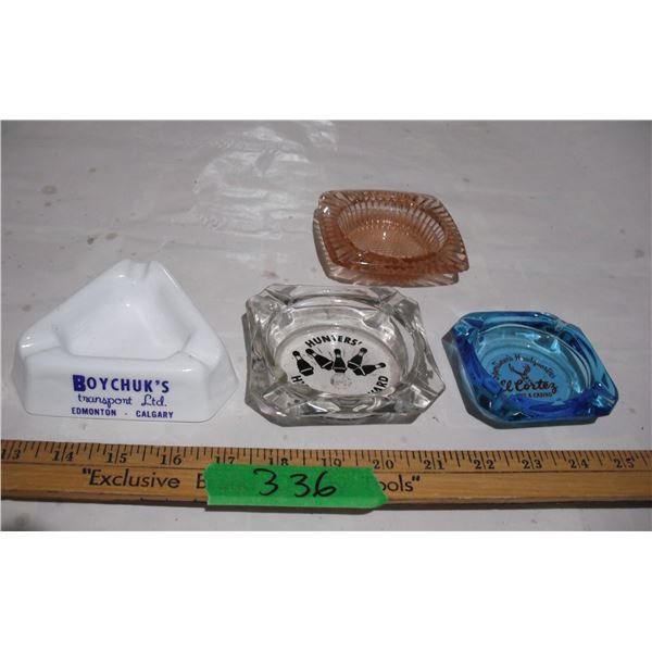 Vintage Milk Glass Ashtrays Plus Other vintage Ashtrays