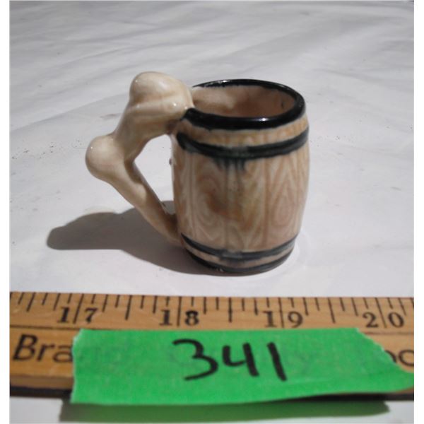Vintage Risqué Ceramic Shot Glass (Has Crazing)