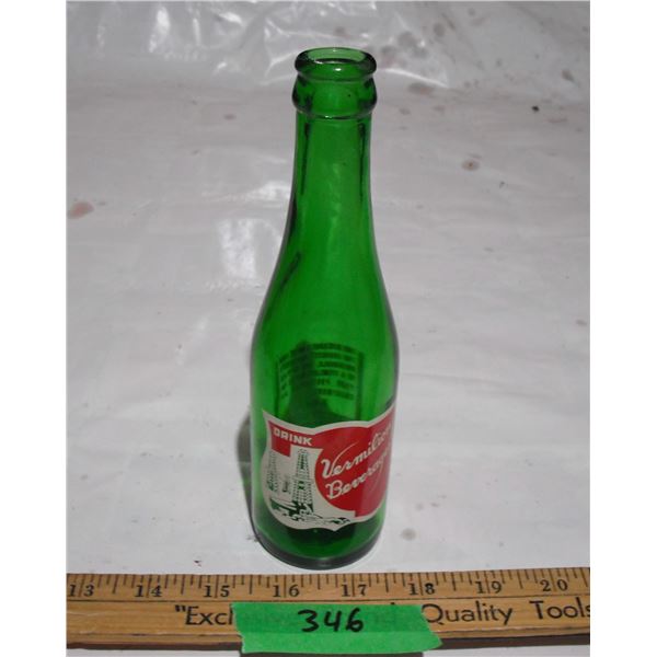 Vintage Drink Vermilion Beverages 702 Pop Bottle
