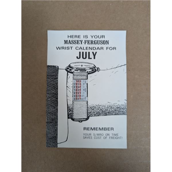 Rare 1966 Massey Ferguson Wrist Calendar for July