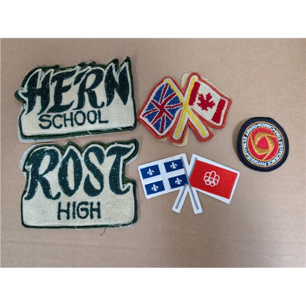 (4) Vintage Patches (Rosthern High School)