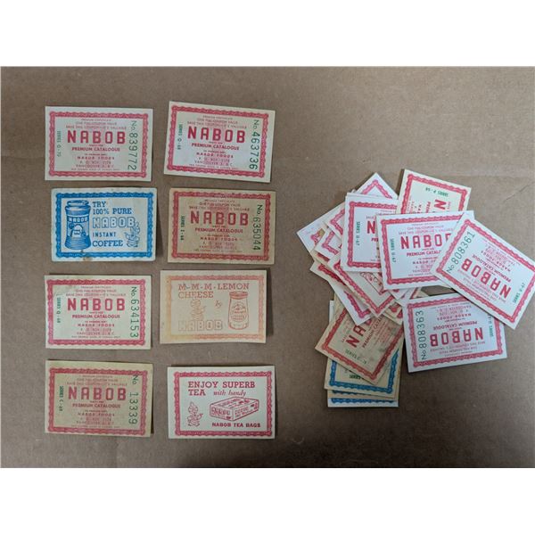 (30) Vintage 1960s Nabob Coupons
