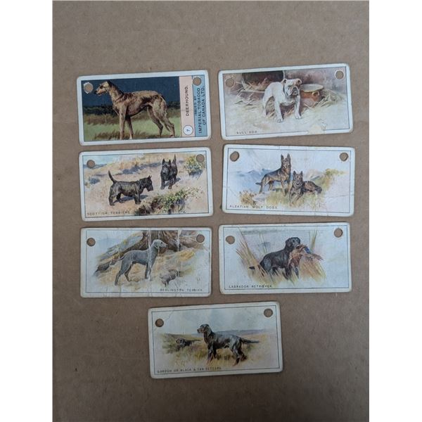 Rare (7) 1925 Dog 2nd Series Imperial Tobacco Cards