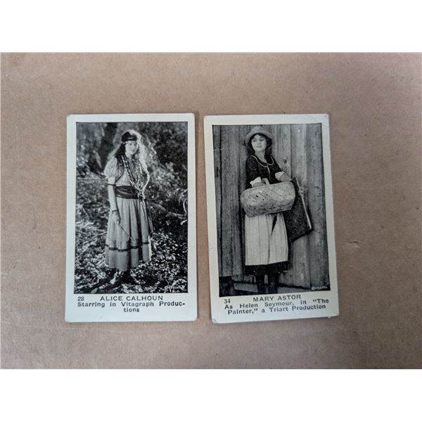 (2) Antique 1920s Neilson Chocolate Card Movie Stars