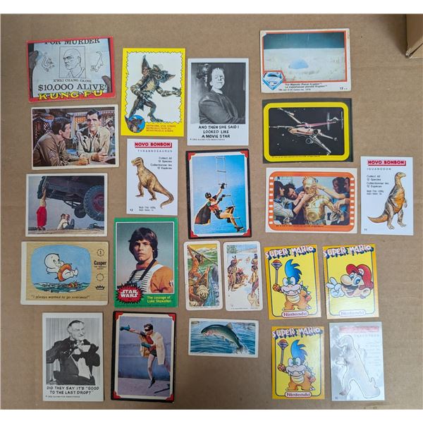 1960s,70s Mix Lot Cards (Superman, Super Mario, Robin, Star Wars, and etc.)