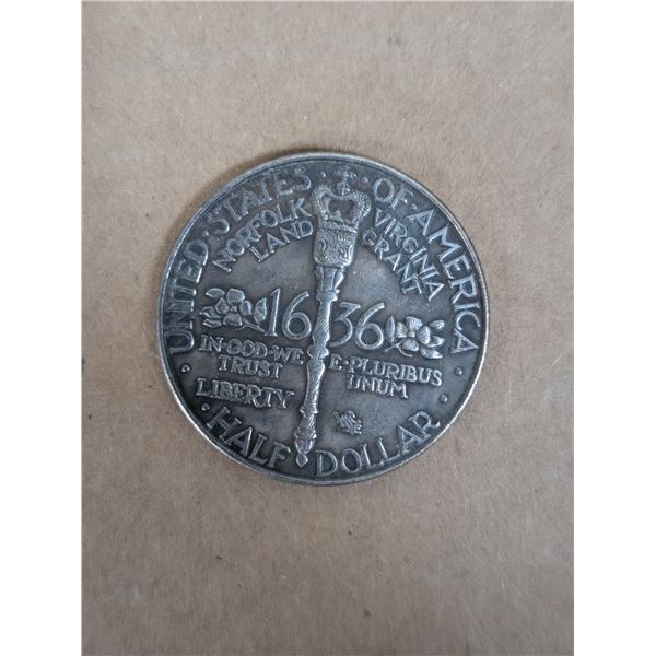 (UNVERIFIED) 1636-1936 Liberty Norfolk Land Bicentennial Half Dollar USA Commemorative Coin
