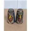 Image 1 : Pair Totem pole Salt and Pepper Shakers  (Heavy Metal)
