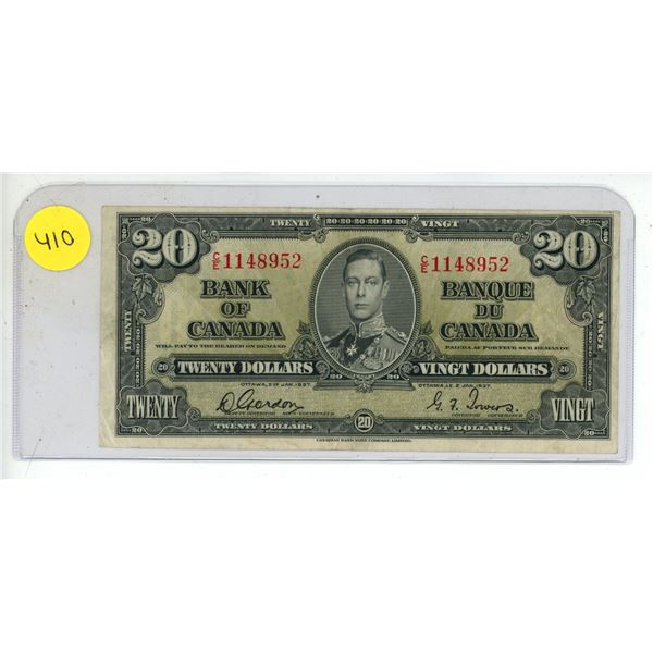 1954 Bank Of Canada One Dollar.