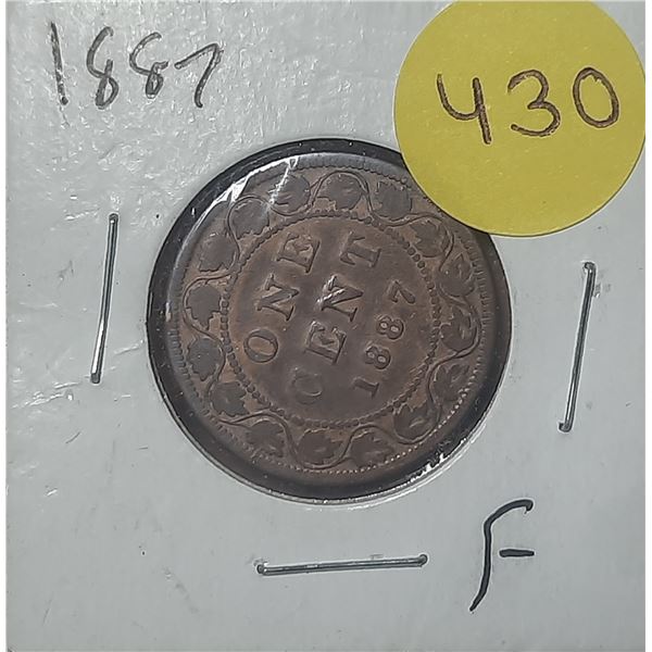 1887 Canada Large One Cent.