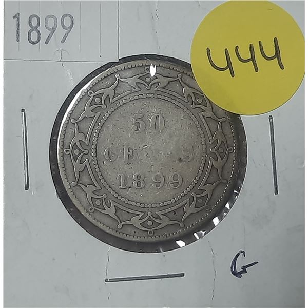 1899 Canada Silver 50 Cents.