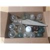 Image 1 : 17 Glass Insulators and 2 Wooden Pegs.