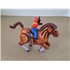 Image 2 : Wind up cowboy and horse toy-6"L- MTU- made in korea