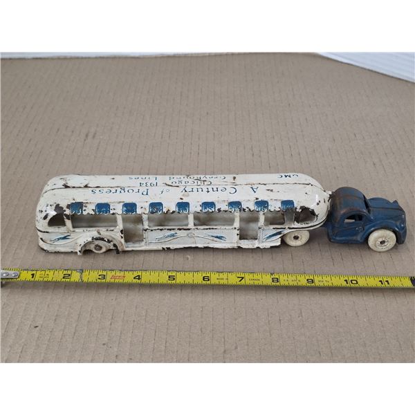Arcade cast truck and trailer- 12"L