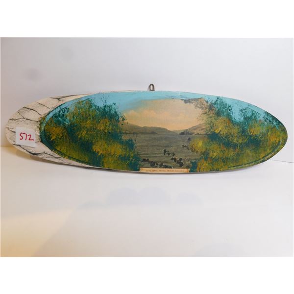 LONG LAKE VERNON BC TREE SLAB PAINTING