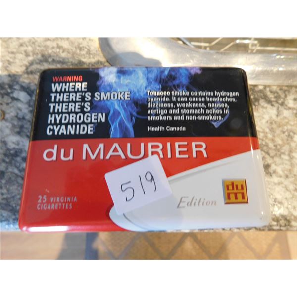 DU MARIER TIN CIGARETTE CONTAINER COLECTIBLE