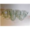 Image 1 : SIX GREEN BARREL DRINKING GLASSES
