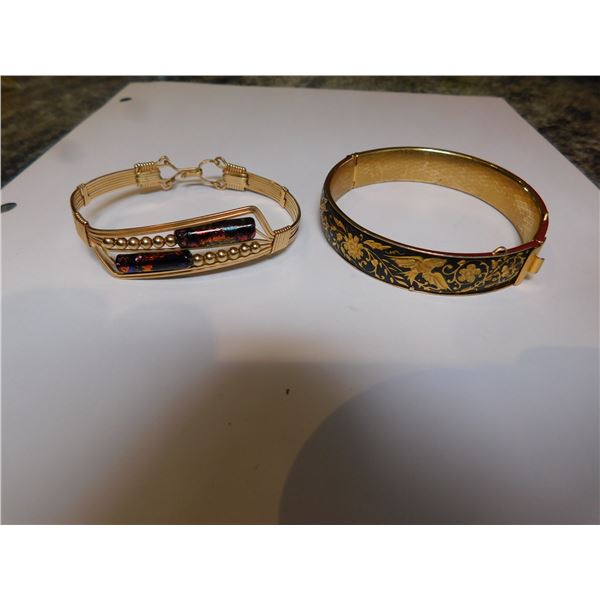 TWO GOLDTONE BRACELETS