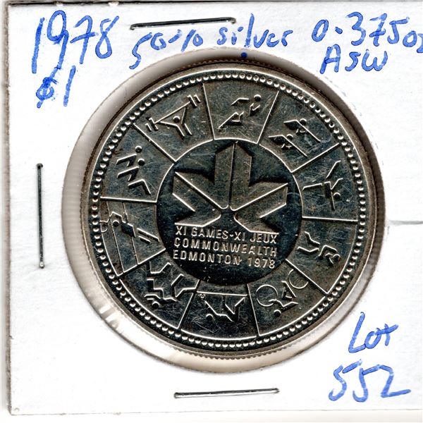 1978 ONE DOLLAR 50% SILVER 0.375 OZ ASW