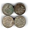 Image 1 : 1926, 1936, 1943 AND 1944 BRITISH SIX-PENCE 50% SILVER