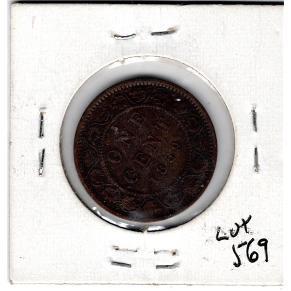 1859 ONE CENT SLIGHT DOUBLING