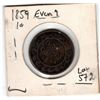 Image 1 : 1859 ONE CENT EVEN 9