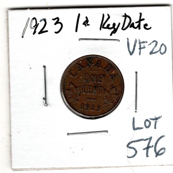 1923 ONE CENT KEY DATE