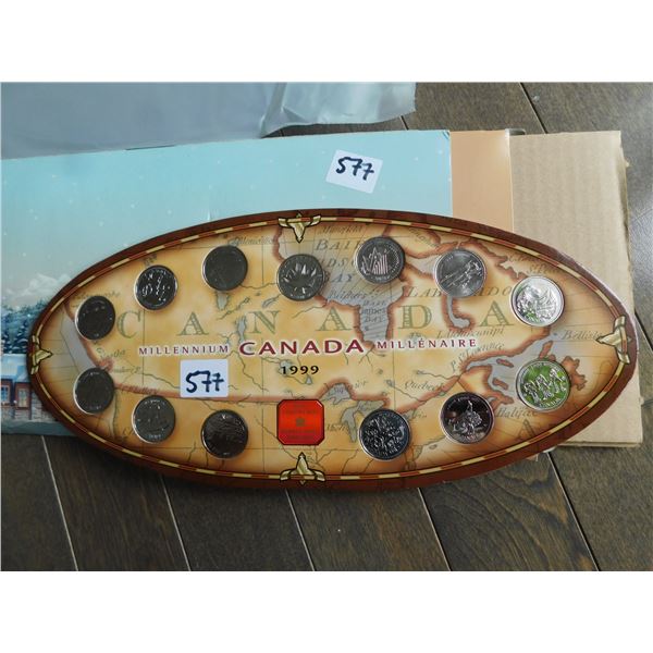 1999 MILLENIUM TWENTY-FIVE CENT COIN SET