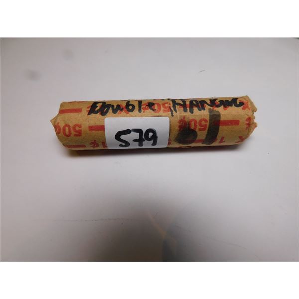 1963 RED ONE CENT DOUBLE AND SINGLE HANGING 3 VARIETY ROLL